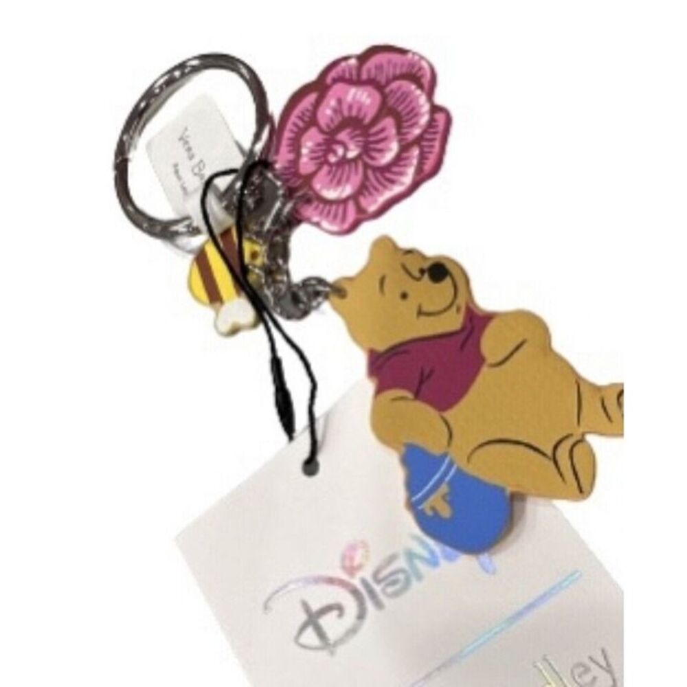 Vera Bradley Disney 100 Winnie the Pooh Honey Bee Pot Flower Bag Charm NWT